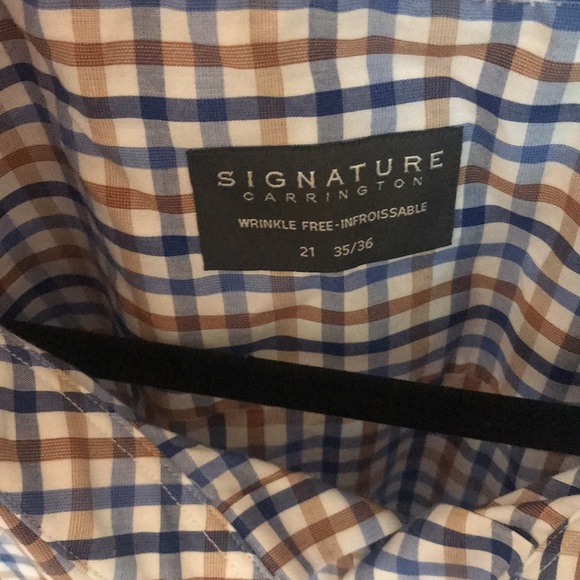 Plus size Mens plaid button up long sleeve shirt - Picture 2 of 3